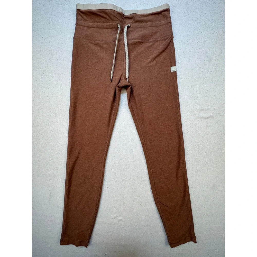 Vuori Joggers Womens Medium Brown Performance Jogger VW452 Heathered Drawstring - Picture 3 of 11